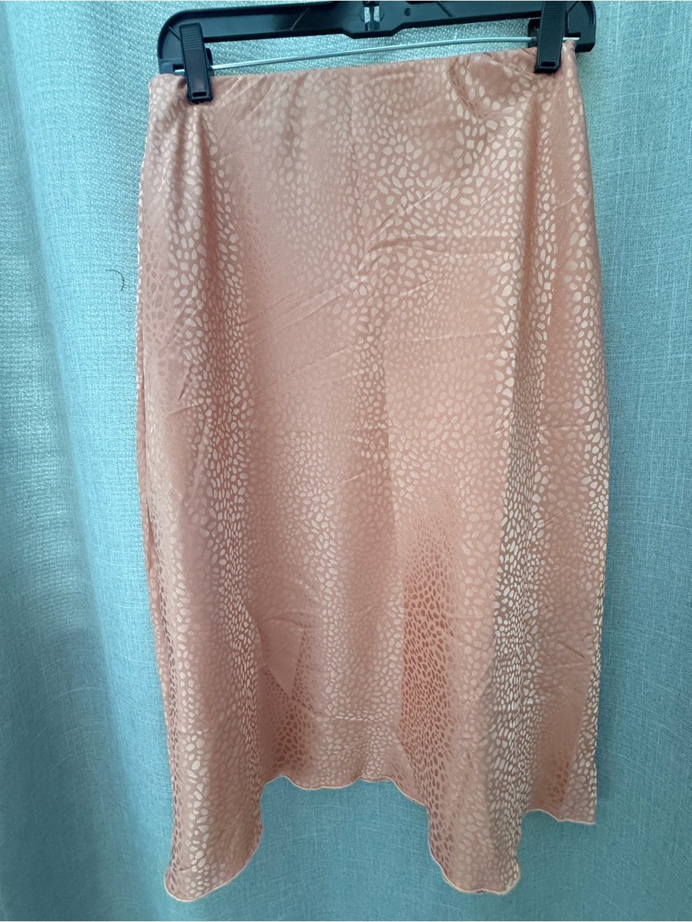 Nicole Miller Women's Satin Midi Skirt in Blush Pink